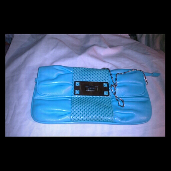 Baby blue evening clutch - Picture 1 of 2