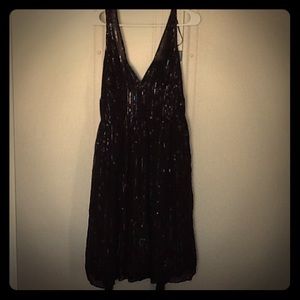 Black sequined Calvin Klein Retro style dress