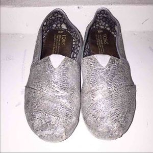 Sparkly Silver TOMS