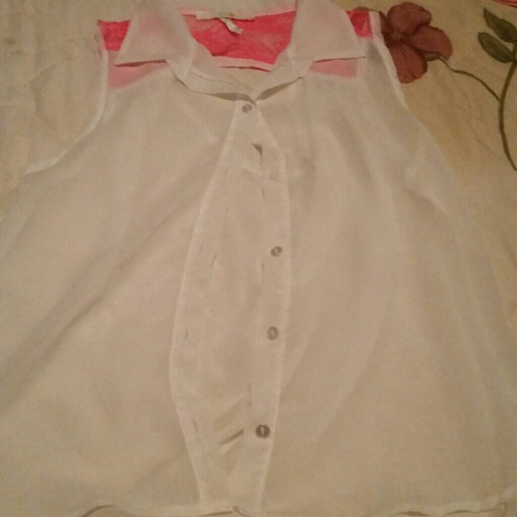 Cute white and nion pink high low top