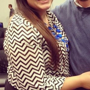 Chevron sheer button up top