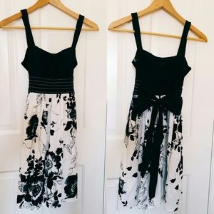 Black and white floral sundress