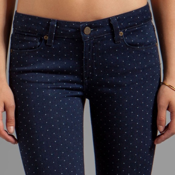 PAIGE Denim - Verdugo ankle in pin dot print