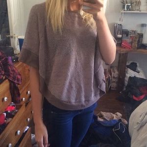 Brown poncho sweater