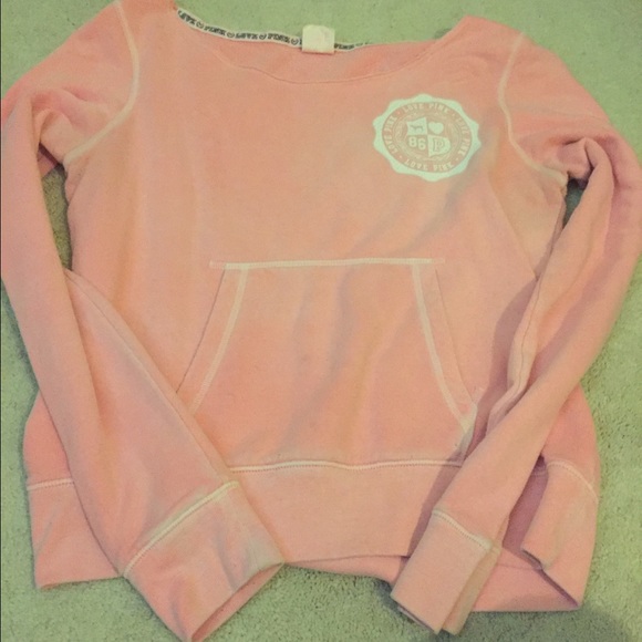 Vs pink shoulder cut off sweatshirt - Picture 1 of 4