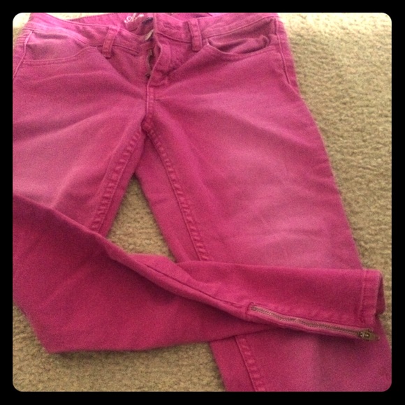 american eagle stretch zip ankle jean