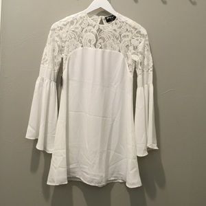 White and lace dress