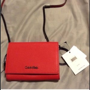 Calvin Klein small leather cross body