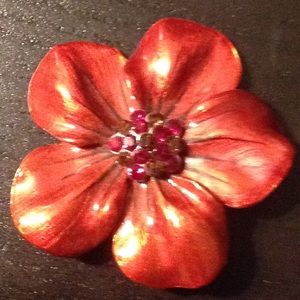Red Flower Pin