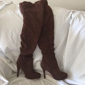 NWOT Brown Thigh High Boots