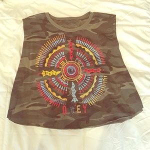 OBEY camo crop top