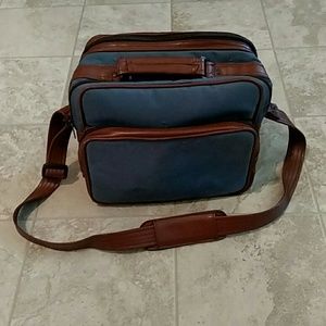 Blue & Brown Camera Bag
