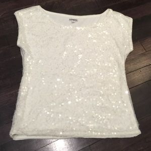 Oversized sequin tee