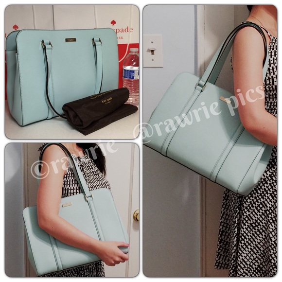 kate spade Handbags - New Kate Spade blue saffiano leather miles tote