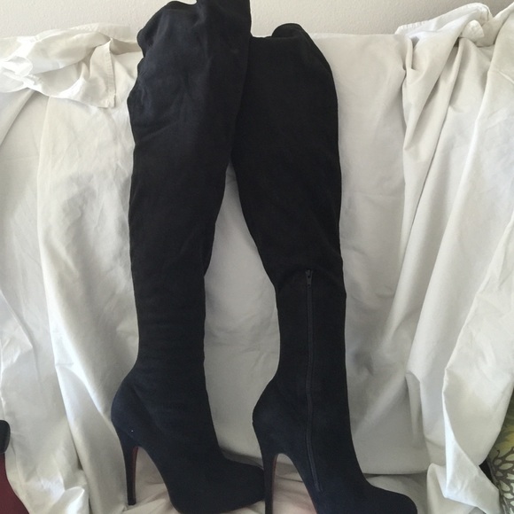 Killer Black Thigh High Boots