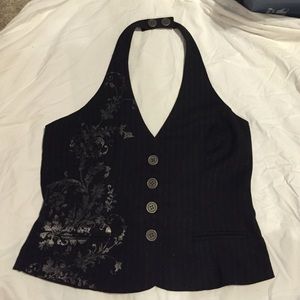 Black Halter Vest