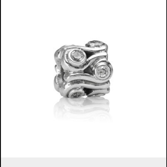 Authentic Pandora Silver Ocean Waves charm