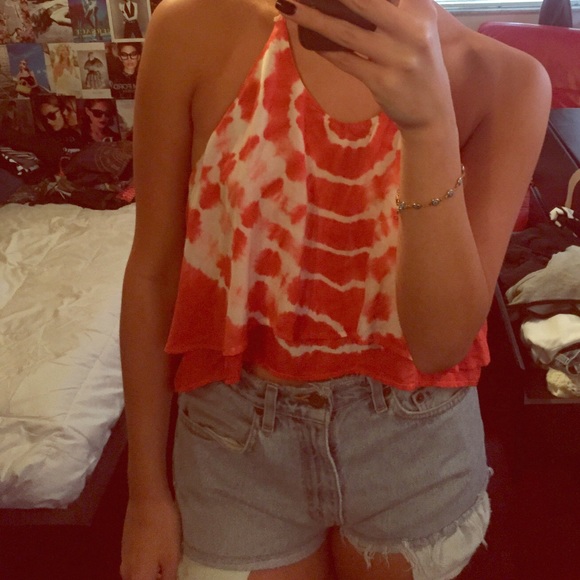 Tie-dye halter top