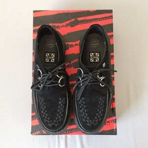 TUK Black Suede Creepers
