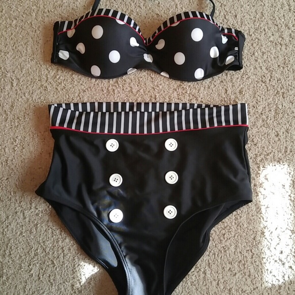 High waist swim suit