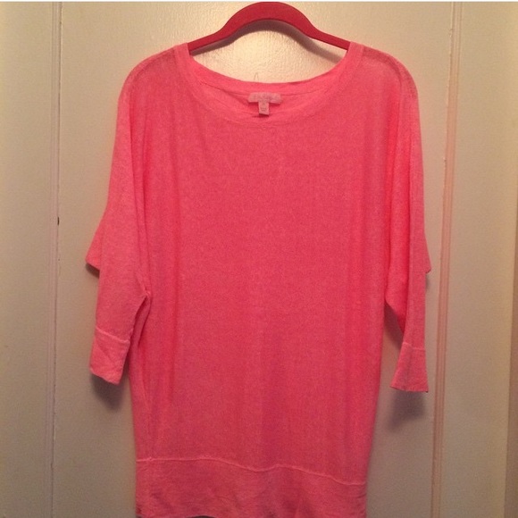Lilly Pulitzer Neon Pink Linen Sweater