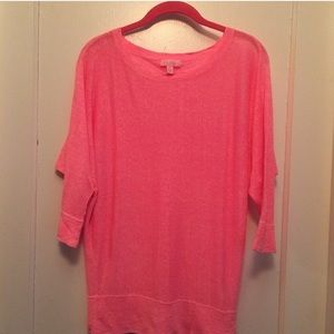 Lilly Pulitzer Neon Pink Linen Sweater