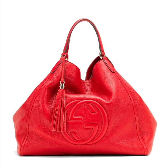 GUCCI Extra Large Soho Shoulder Bag RED! Sold out!