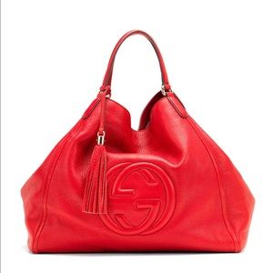GUCCI Extra Large Soho Shoulder Bag RED! Sold out!