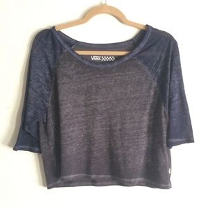 VANS Burnout Crop Baseball Tee