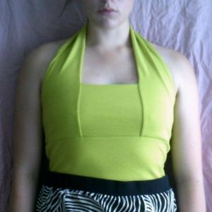 Green dressy halter top