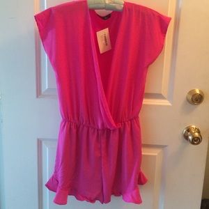 Adorable Hot Pink Ruffle Romper
