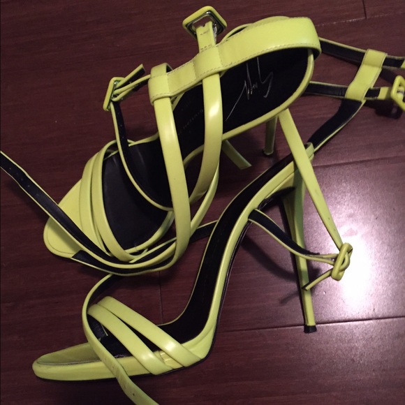 Giuseppe Neon Criss Cross Sandals - Picture 1 of 4