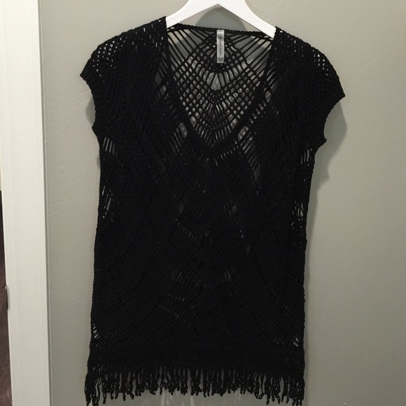 Crochet swim coverup