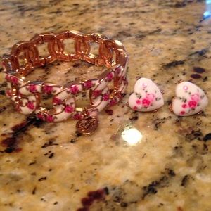 Betsey Johnson bracelet and earring set