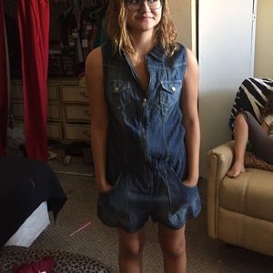 Denim romper