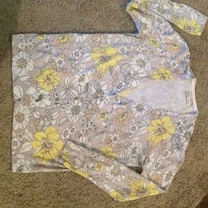 Large floral print sweater