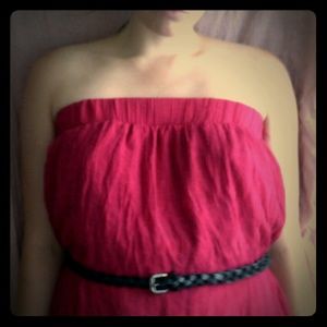 Red hippy drees with belt