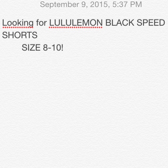 ISO lululemon speed shorts