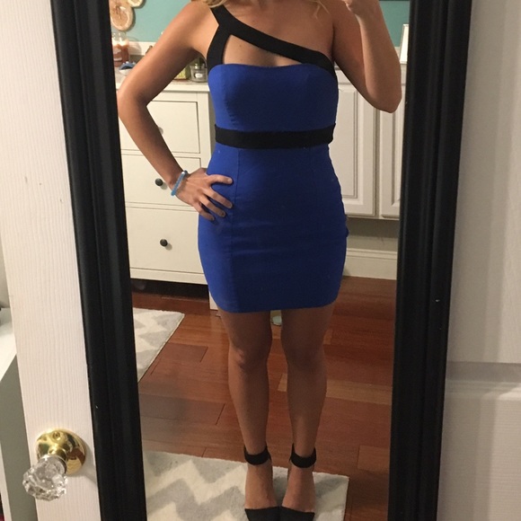 Forever 21 Dresses & Skirts - One shoulder royal blue dress