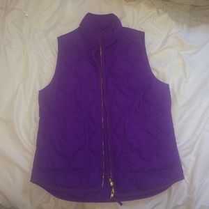 Purple JCrew down vest
