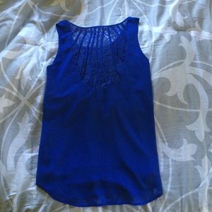 Sexy Detailed Lace/Open Back Midnight Blue Top! 💙