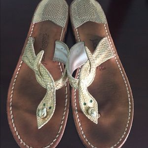 Jack Roger gold snake sandals *VERY RARE*