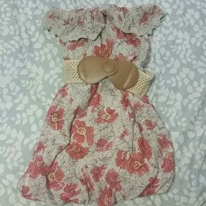 Country style strapless dress