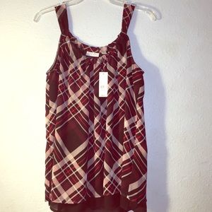 BRAND NEW! Plaid pattern top