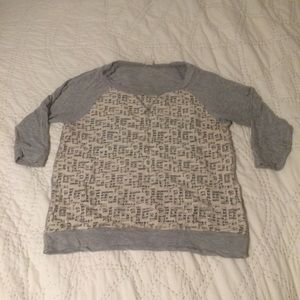 grey raglan with lace overlay anthropologie