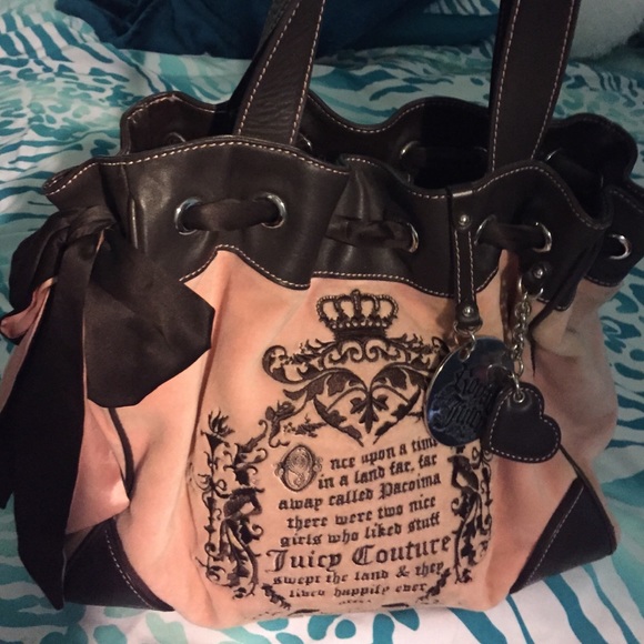 Pink and brown juicy couture purse