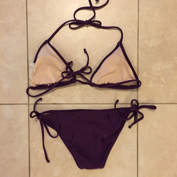 Purple String Bikini - Picture 2 of 4