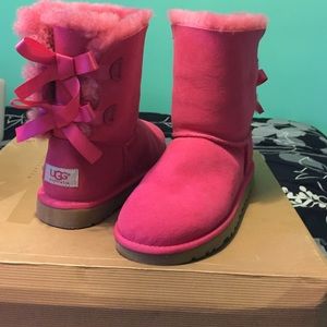 Hot pink Bailey bow Uggs