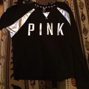 Vs pink crew neck sweatshirt large