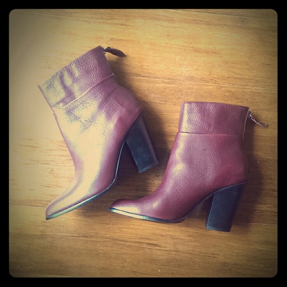 Maroon Ankle Booties